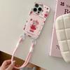 Lanyard Card Holder Mobile Phone Case Red Bear Domestic Android for Huawei NOVA10 Creative Simple Anti-fall Lanyard Case