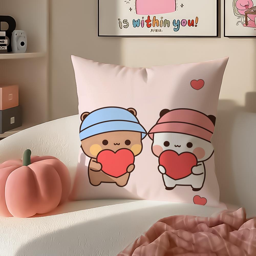 Cartoon Bubu  Dudu Lovely Cushion Cover Pillowcase Short Plush Invisible zipper Room Sofa Cushion Cover