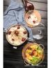 High-Temperature Resistant Glass Pot with Lid, Double-Ear Design for Ramen and Open Flame, Stainless Steel, Large Capacity