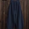 Women's Spring and Autumn Japanese Plus Size Cotton Loose Casual Bloomers Women