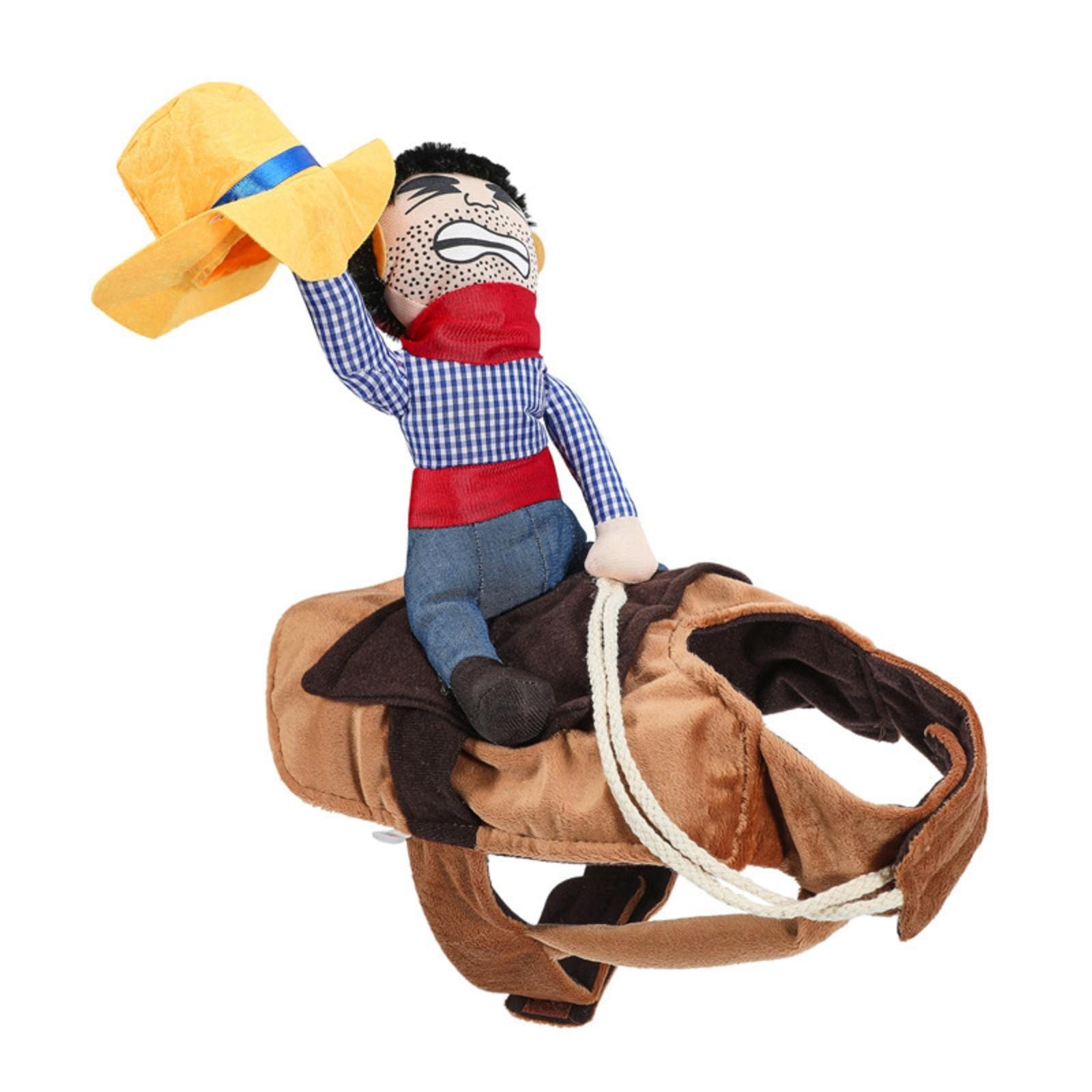 Funny Pet Costumes, Cats And Dogs Transformed Into Funny Holiday Costumes, Waving Hats Cowboy Pet Cosplay Costumes S