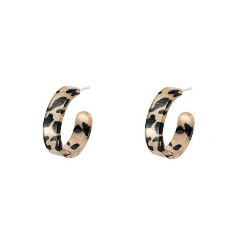 S925 Silver Leopard Print Earrings - Trendy Korean Style for Autumn/Winter