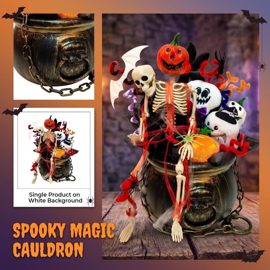 Halloween Pumpkin Decorative Figurine for Holiday Decor