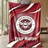 Custom Text Flannel Throw Blanket, Lightweight Cozy Bed Sofa BlanketBrentford Football