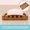 Soap Dish With Slanted Waterfall Design Bar Soap Holder Teak Wood Soap Saver For ShowerBathroom Sink Kitchen