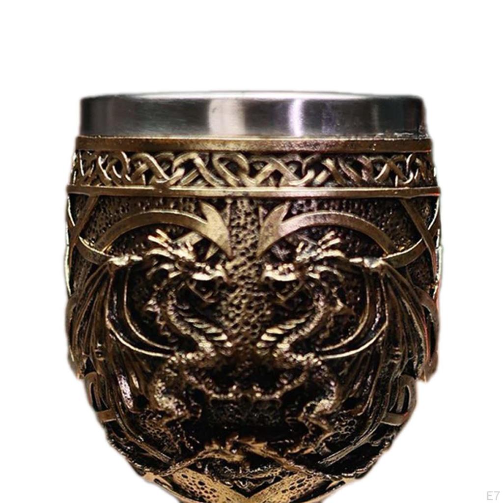 Vintage Medieval Goblet Ceremonial Drinkware Anniversary Gifts Reusable Handcraft Desktop Decor