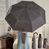 U-Shaped Handle Polka Dot Umbrella 8-Rib Travel Rain Umbrella Compact Portable Parasol Daily Use