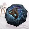 Symbolic Artwork Pattern Umbrella, Portable and Foldable Design, 8 Ribs, a Casual Accessory for Halloween, Christmas, and Birthday Gifts.