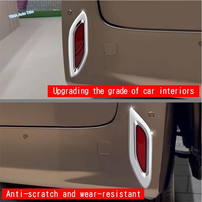 Car Rear Fog Lights Lamp Decoration Frame Cover Trim For Toyota Alphard Vellfire 40 Series 2024 Exterior ABS Accessories