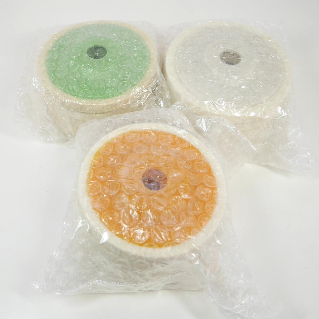 LAPHSODA Replacement Felt Buffs for Grinders, 100mm Outer Diameter Discs (3. Coarse, 10 Discs)