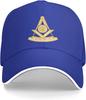Freemasonry Past Master Jewel Masonic Square Compass Baseball Cap Adjustable Golf Hat Summer Sun Design Casual Dad Hat