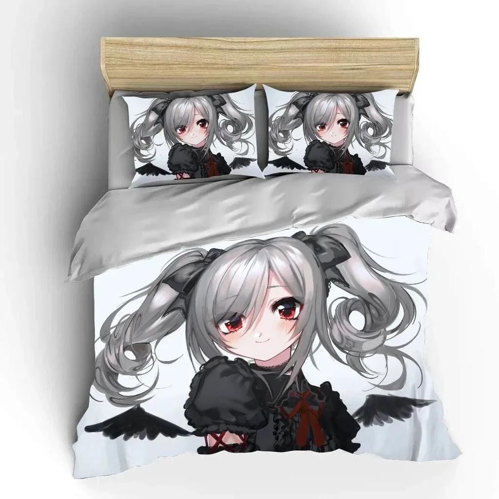 Japanese 3D Anime Moe Double Bed Duvet Cover Bed European Bedding Sets Home Textiles Luxury Pillow Cases Bedroom Bedding Sets