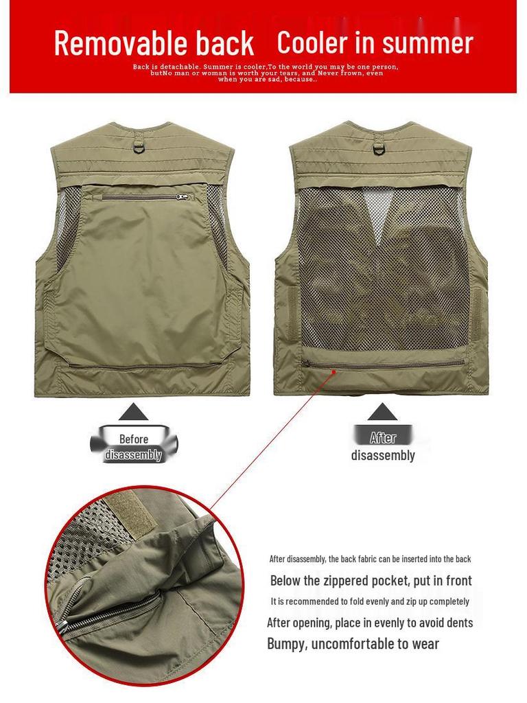 Custom Emergency Rescue Reflective Vest with Logo for Red Cross, Volunteer, and Communication Liaison