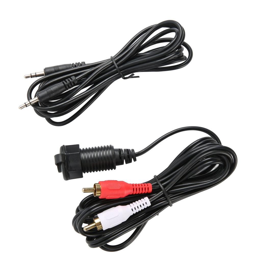 2m6.56ft AUX Panel Mount Cable 3.5mm to 3RCA Dashboard Panel Flush Mount Cable for Car Boat