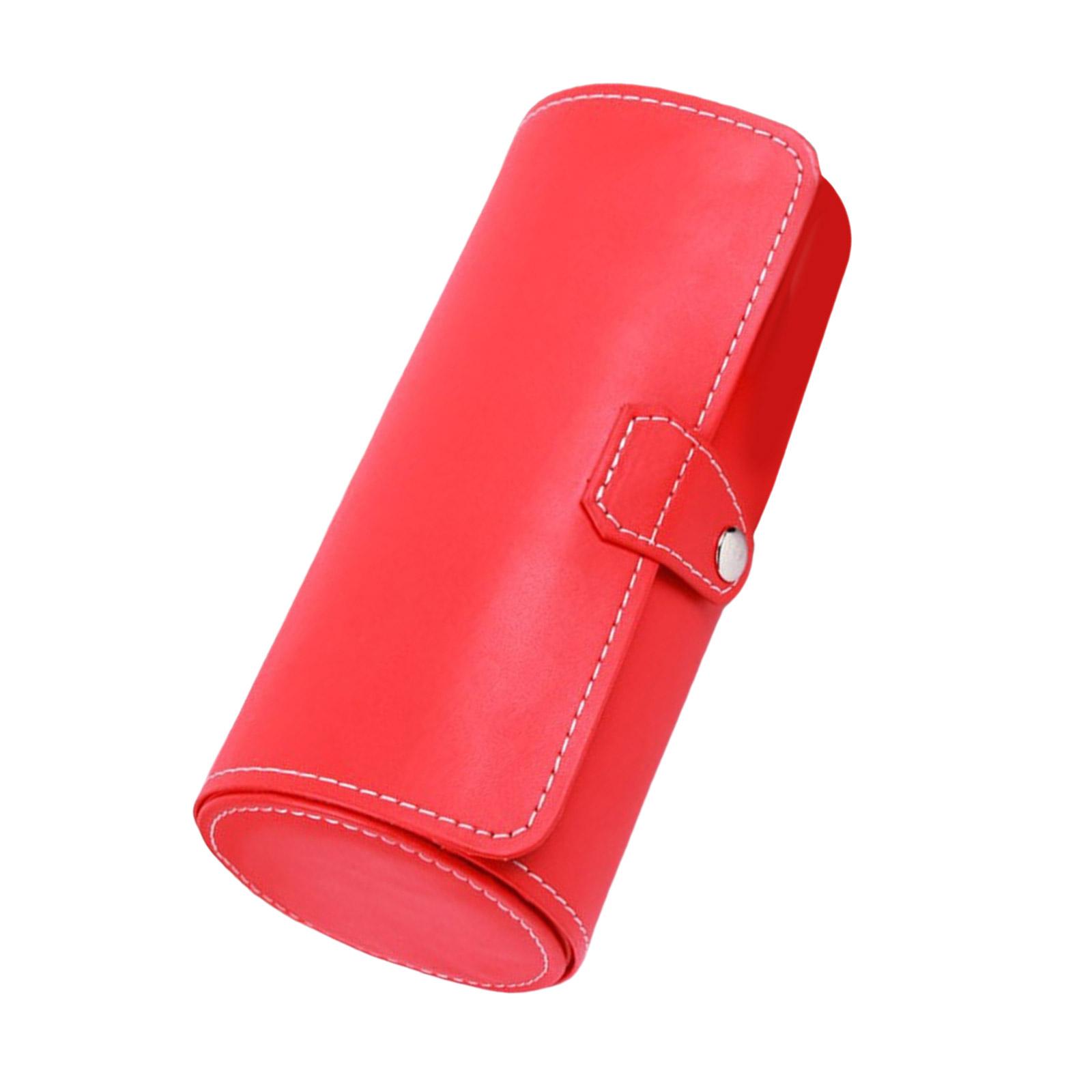 

Портативные Прочные Органайзеры-роллы для часов из ПУ кожи Домашний аксессуар для мужчин 3 отделения Витрина Элегантные Плетеные вручную стили красный