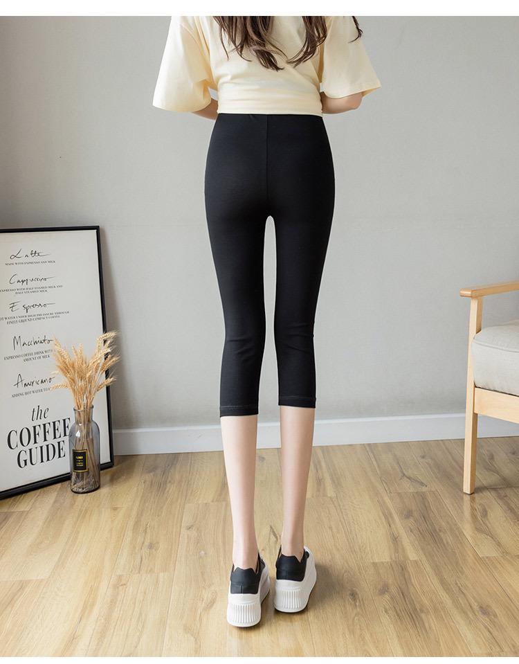 Högmidjade sommarleggings för gravida med smal passform och magstöd