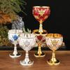 Small Wine Cup One Cup European High-end 30ml Baijiu Cup Creative Home Retro Metal Glass Baijiu Wine Glass
