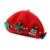 Christmas Warm Bow Beret Women's New Fashion Painter Hat Versatile Winter Wool Christmas Bud Hat