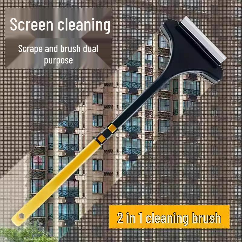 Multifunctional Screen Window Brush & Squeegee - Easy Disassembly-Free Cleaning Tool
