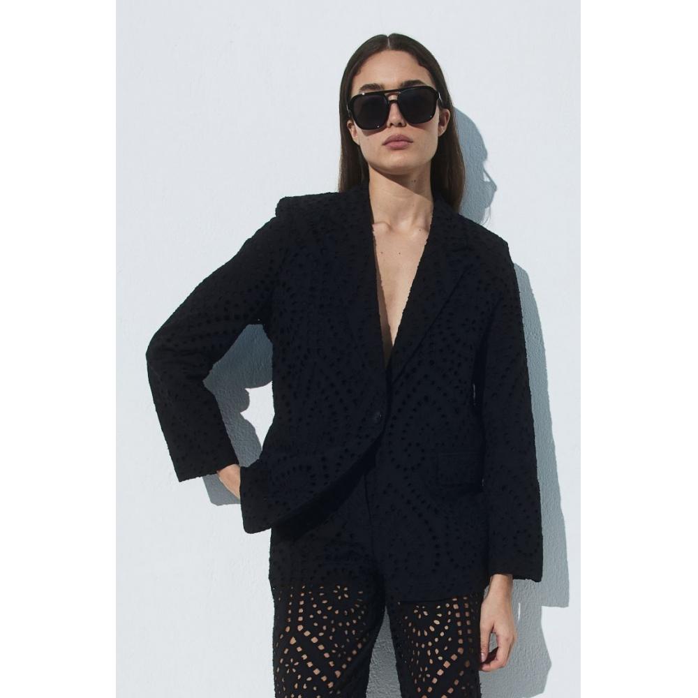 

Куртка HM Broderie Anglaise, черная