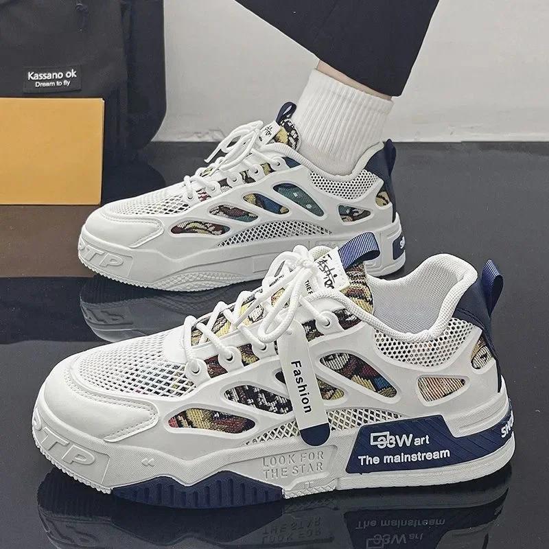 Casual Fashion Leather Sneakers New Skateboard Mens Shoes Outdoor Running Sports Shoes Hiking Tennis Platform Luxury Footwear