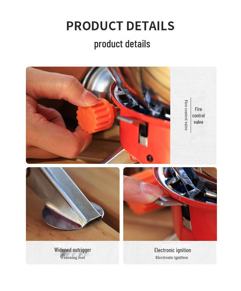 Portable Windproof Lotus Head Camping Stove