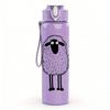 1PC Simple Standing Sheep Cartoon Print 750ml Color Plastic Sports Water Bottle Leakproof Flip Straw Lid Suitable for Sports Office Home Use