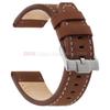 Vintage Matte Genuine Leather Watch Band for Omega for Rolex 18/20/22/24mm Black Brown Thick Straps Stitching Cowhide Wrist Belt
