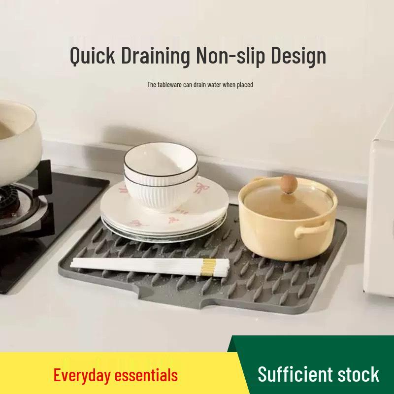 Silicone Kitchen Heat-Resistant Non-Slip Mat, Chopping Board Stabilizer, Water Filter, and Anti-Scald Pad