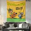 Boule & Bill Wall Tapestry Aesthetic Wall Hanging Printed Fabric Blanket Decorative Tapestries for Bedroom Living Room Home Decor