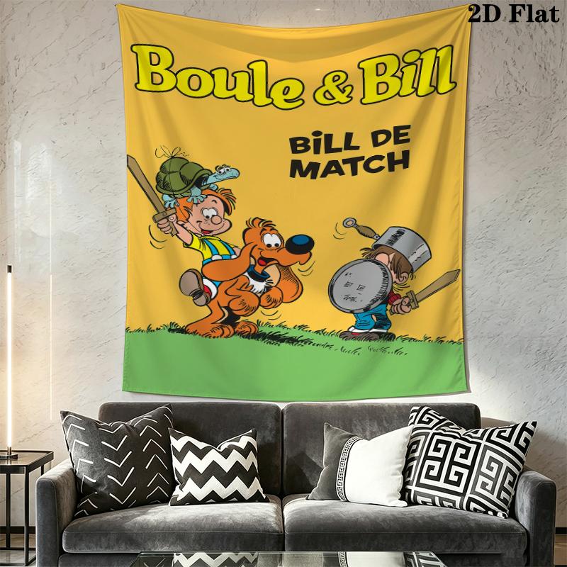 Boule & Bill Wall Tapestry Aesthetic Wall Hanging Printed Fabric Blanket Decorative Tapestries for Bedroom Living Room Home Decor