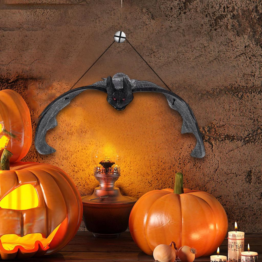Bat Decor Realistic Bat Pendant Haunted House Props Halloween Ornament for Bedroom Garden Window Living Room Porch Classroom