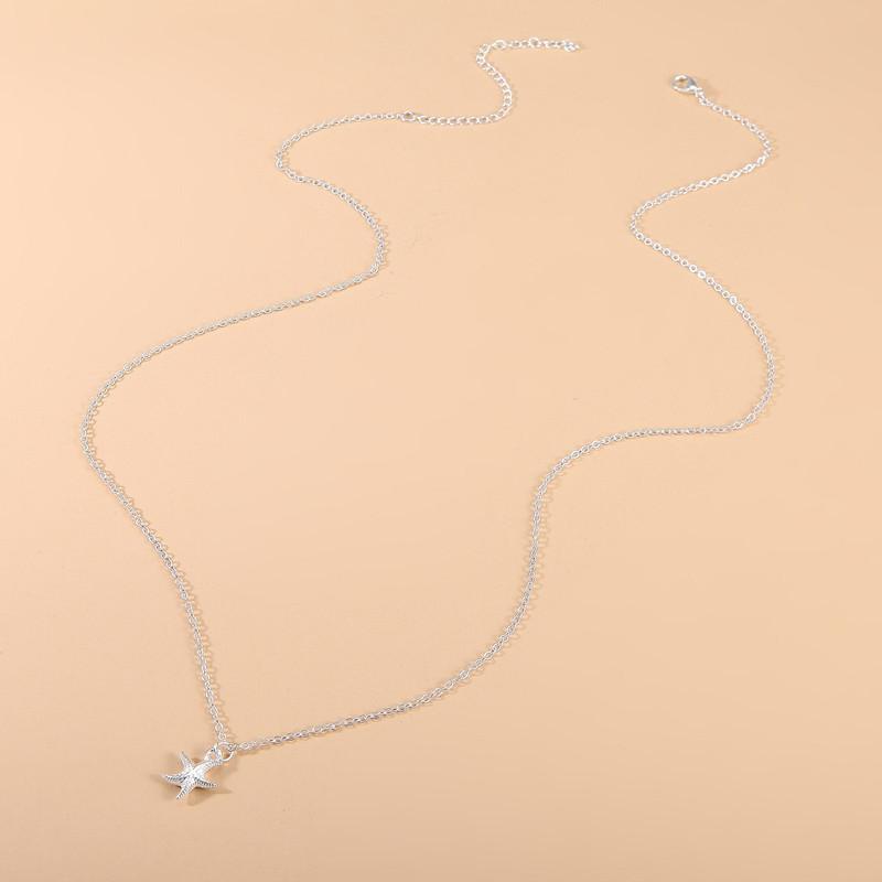 Stylish simple alloy chain accessories women, beach casual sexy starfish pendant waist chain