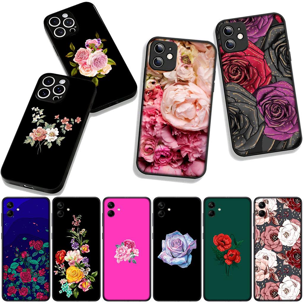 Cover for Xiaomi Poco F7 F6 F8 Ultra F5 X7 X6 X5 X3 NFC M7 M6 Pro C85 C75 C65 C71 C61 Coque Phone Case Rose Flower Peony