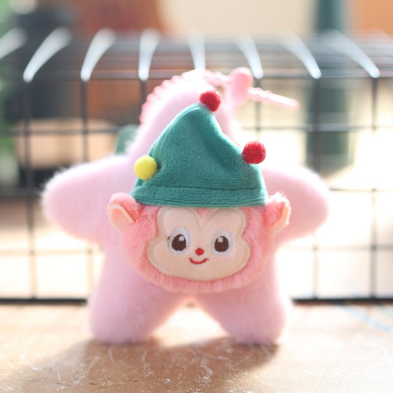 Star Doll Plush Keychain Pp Cotton Fill Backpack Decor For Kids Teens