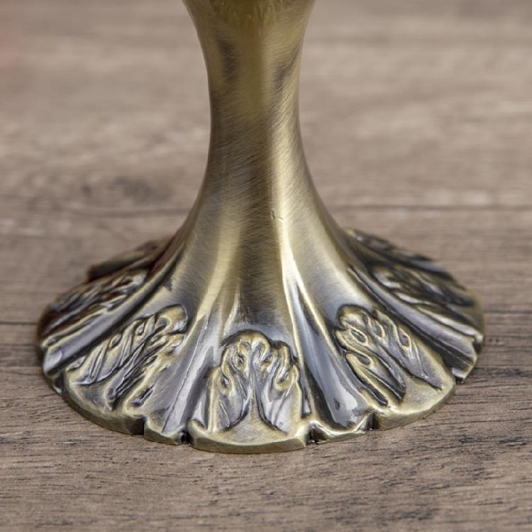 Antique Metal Vases With Engraved Pattern Narrow Neck Flower Container For Living Space Centerpieces Wedding Decoration