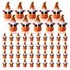Halloween Mini Gnome Figurine Miniature Pumpkin Gnome Statue Tiny Tabletop Ornaments for Home Garden Landscape Decor