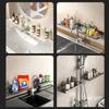 1pc Sink Storage Rack Suction Cup Faucet Draining Rack Bathroom Punch free Wall-mounted Toiletries Shelf Bathroom Organizer