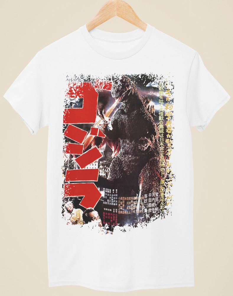 Godzilla (1954) - Japanese Movie Poster Inspired Unisex White T-Shirt Unisex T-Shirt