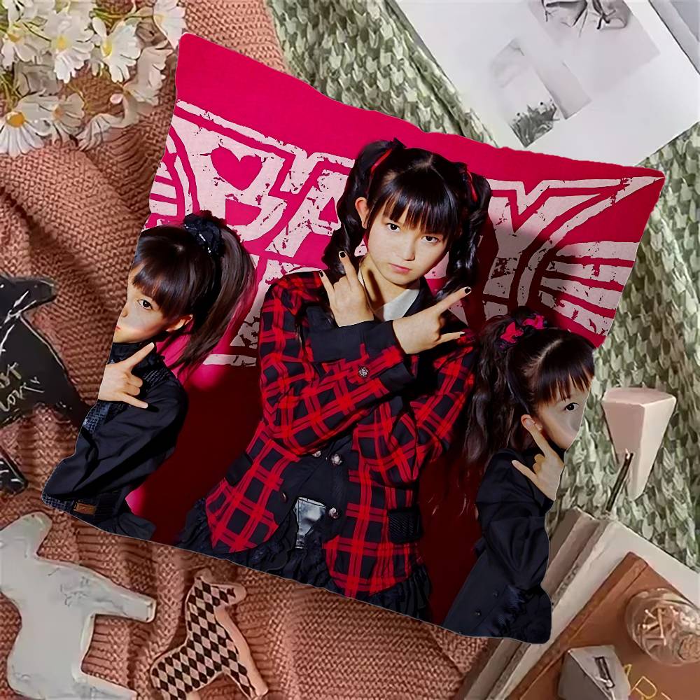 Japanese BBABYMETAL Band Music Cushion Cover Car Throw Pillow Case For Sofa Car Christmas Gift xcm xcm