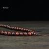 Zambia Rosewood & Blood Sandalwood Bracelet - 108 Beads Rosary with Gold Star & Pterocarpus Santalinus Buddhist Prayer String