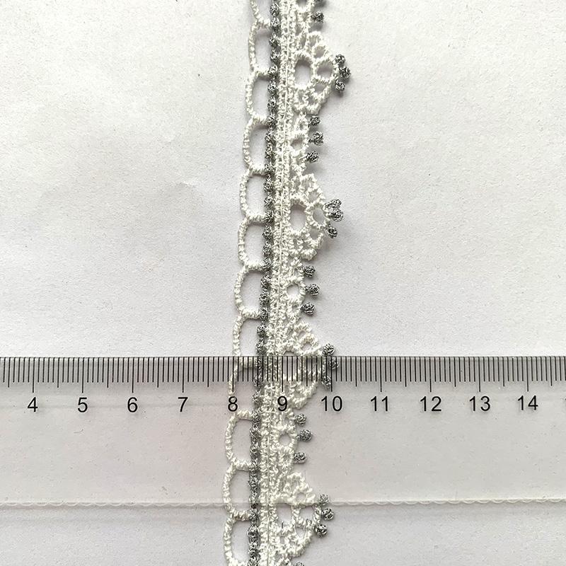 4m/13.12ft pro Packung Spitze Nähen Stickerei Besätze weiß groß breit Bänder Vorhang Kurve Zubehör handgefertigt DIY Basteln Blume BH Kleid Ballkleider Dekoration