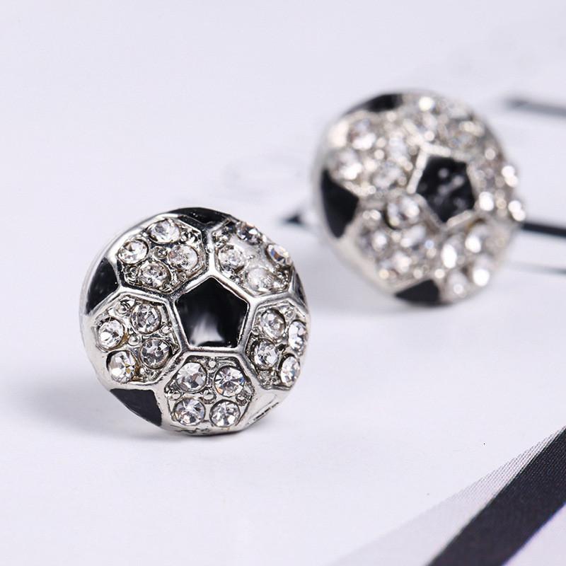 Trend Basketball Spring Baseball Volleyball Earrings With Zirconia Sparkling