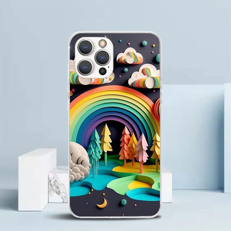 Natural Trees In Mountain Ranges Phone Case For IPhone 16 17 Air 16E 15 14 Plus 13 Mini 12 11 Pro Max 7 8 + SE 2020 Soft TPU Bac