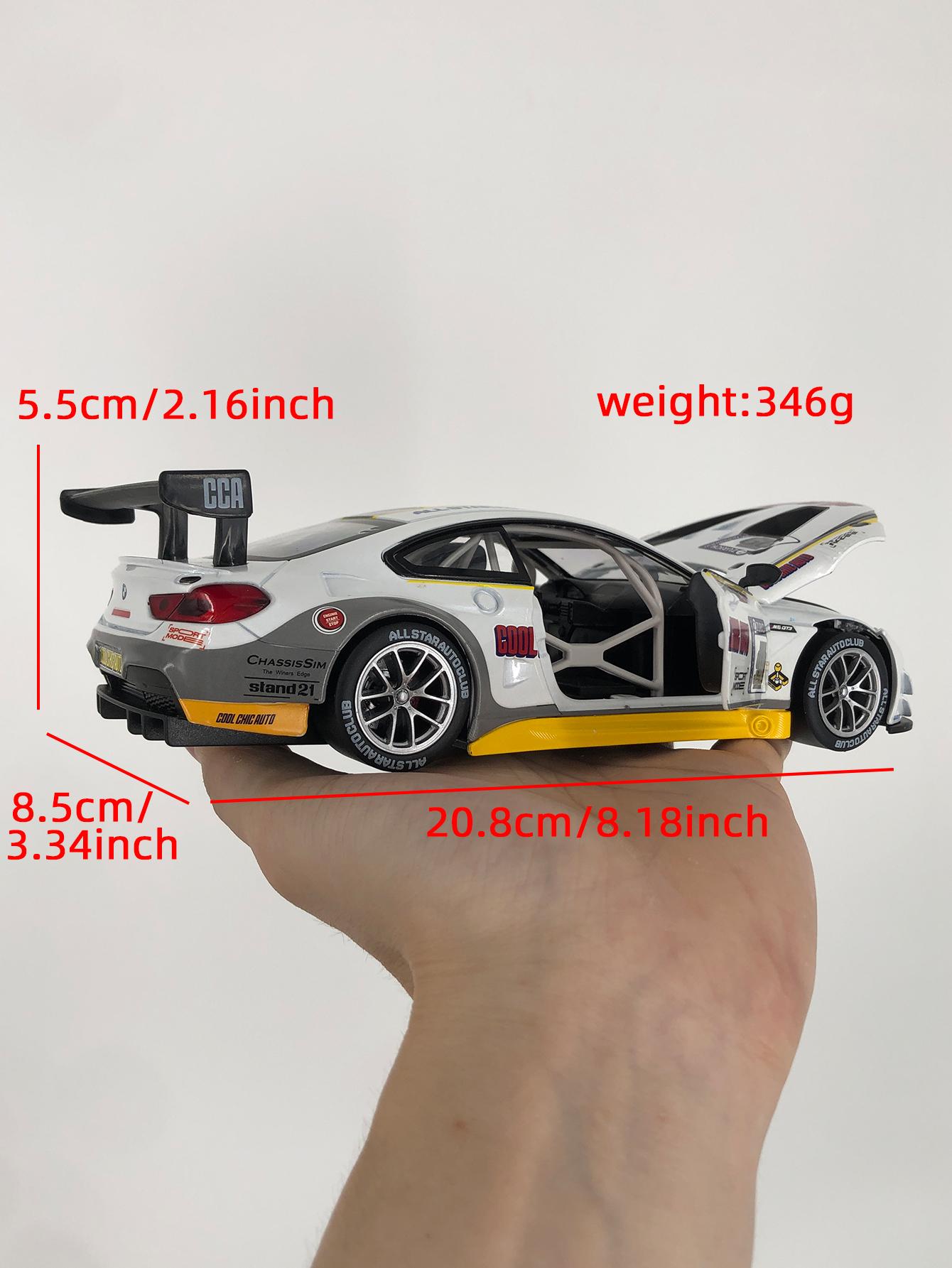 

CCA 1:24 BMW M6 GT3 model car, zinc alloy metal decoration, collectible gift car білий