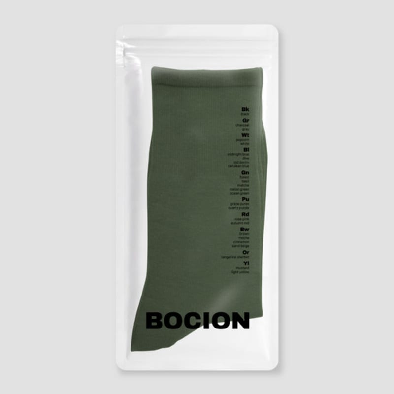 

BOCION Vintage Green Solid Color Long Socks Vintage Green