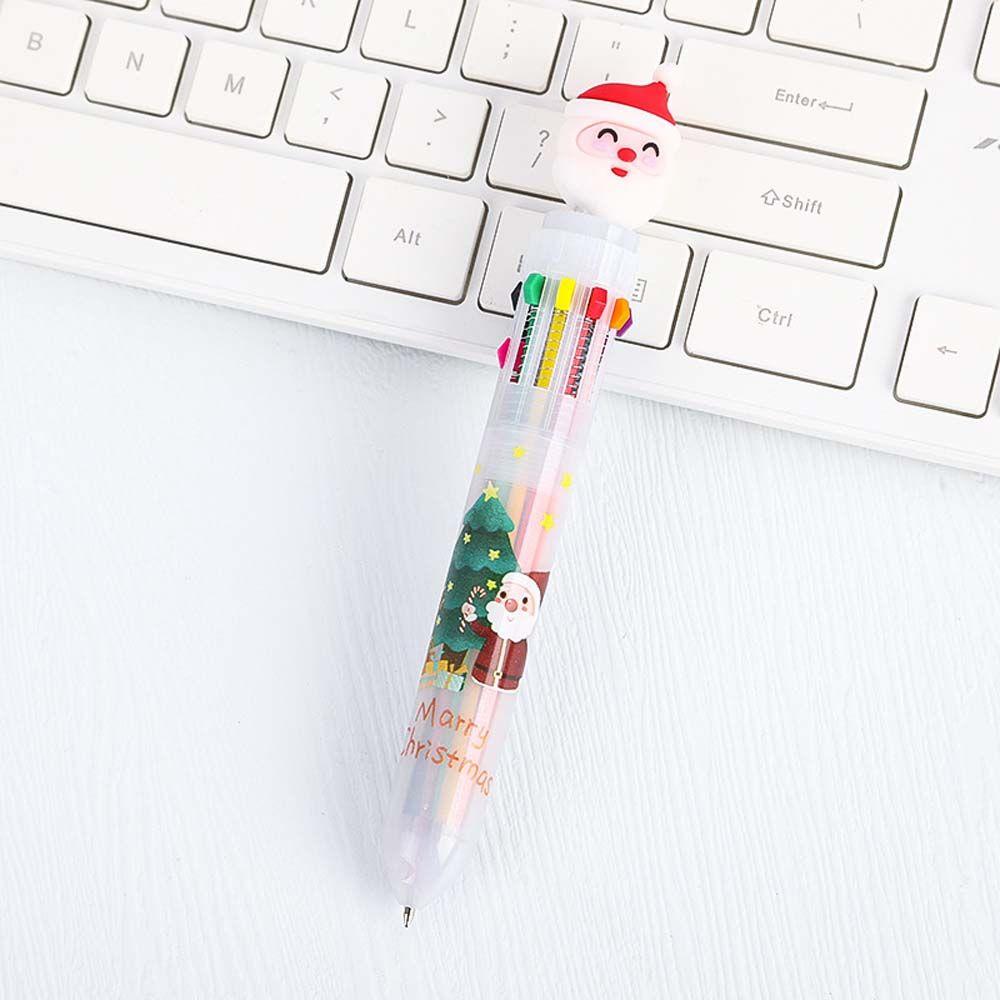 Snowman Santa Claus Office School Handwriting Oil Pen Stationery Xmas Ball Pen Christmas Ballpoint