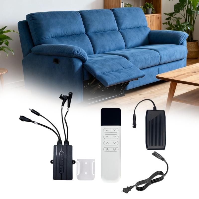Recliner Threadless Controller Remotes Control Single Motor Controller for 4 Position Recliner Sofa 2.4G Technology