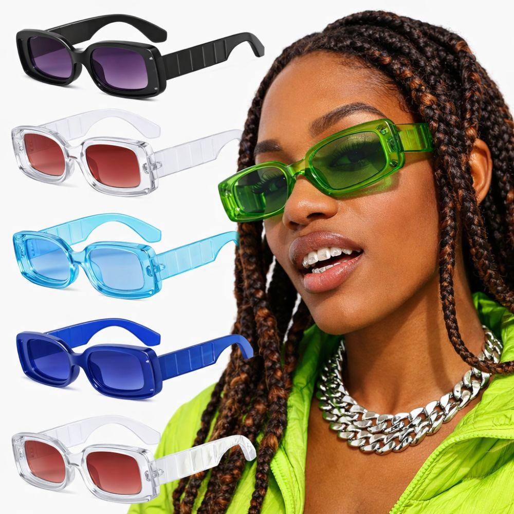 Fashion Hip-Hop Small Square Sunglasses Vintage UV400 Sun Glasses Candy Color Cool Traveling Eyeglasses Women Men