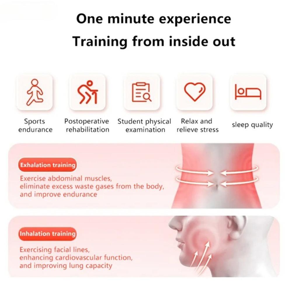 1 Set Breathing Exercise Device Abdominal Muscle Trainer Deep Breathing Dumbbell Men Women Adults Lung Capacity Training Device